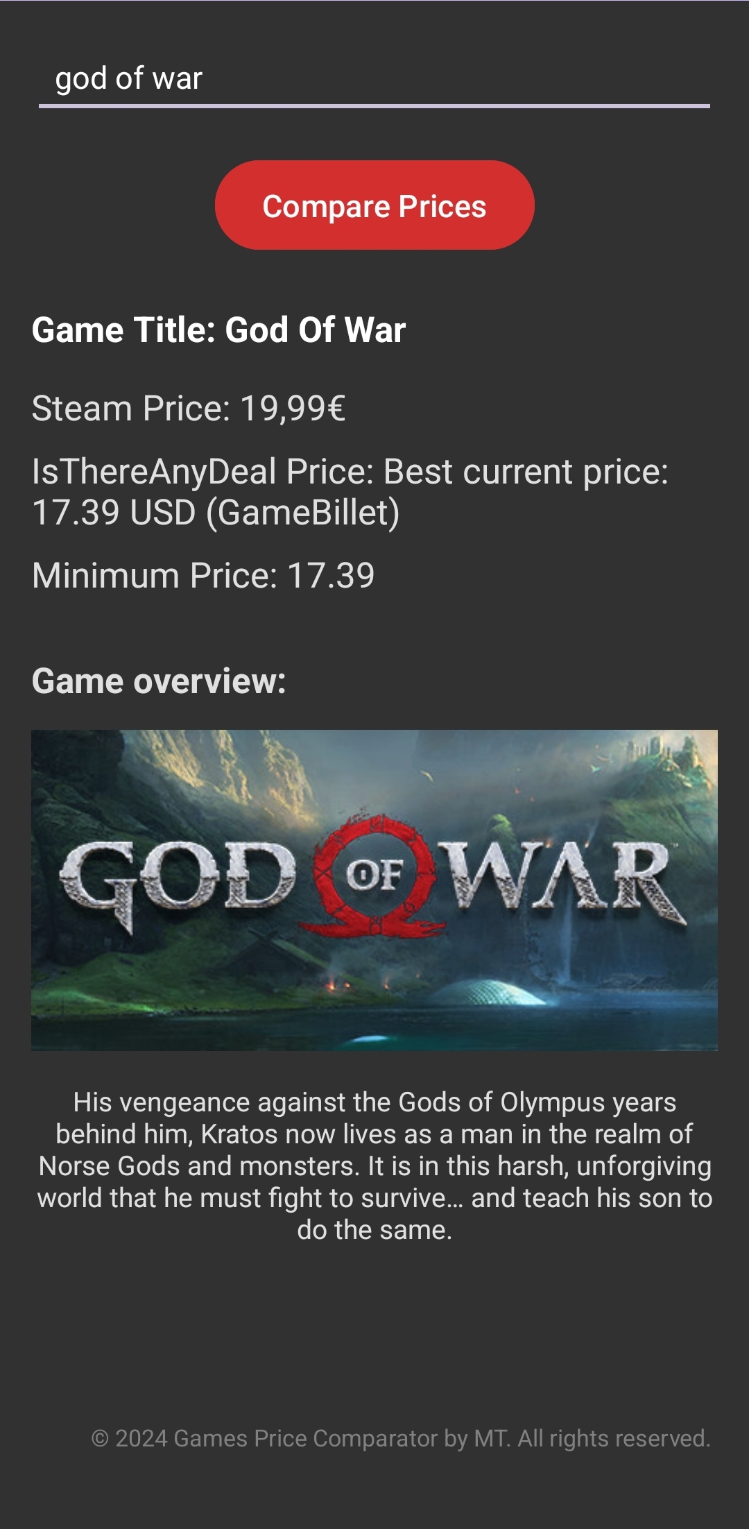 Screenshot of God of War
