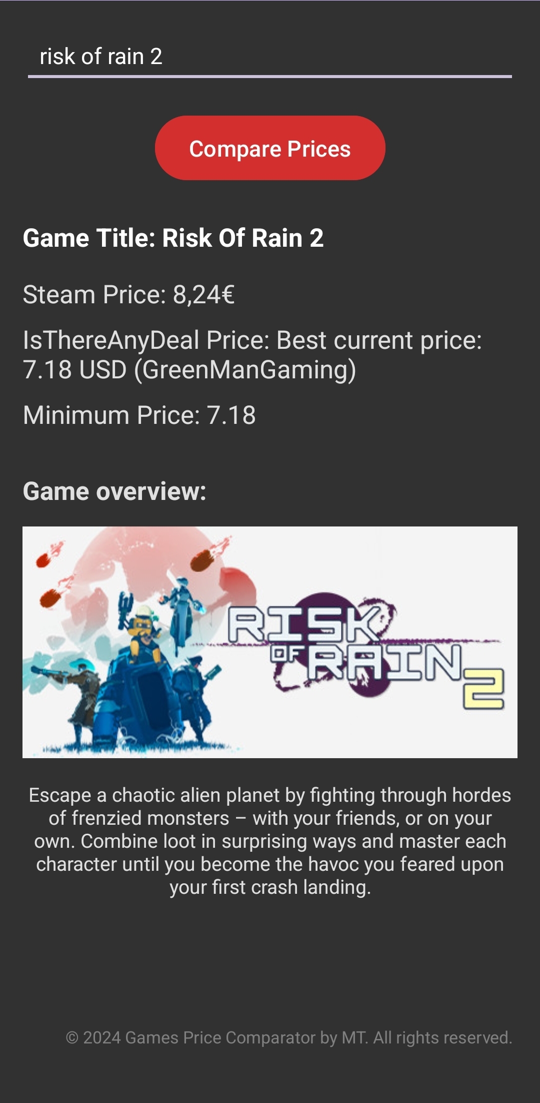 Screenshot of Risk of Rain 2