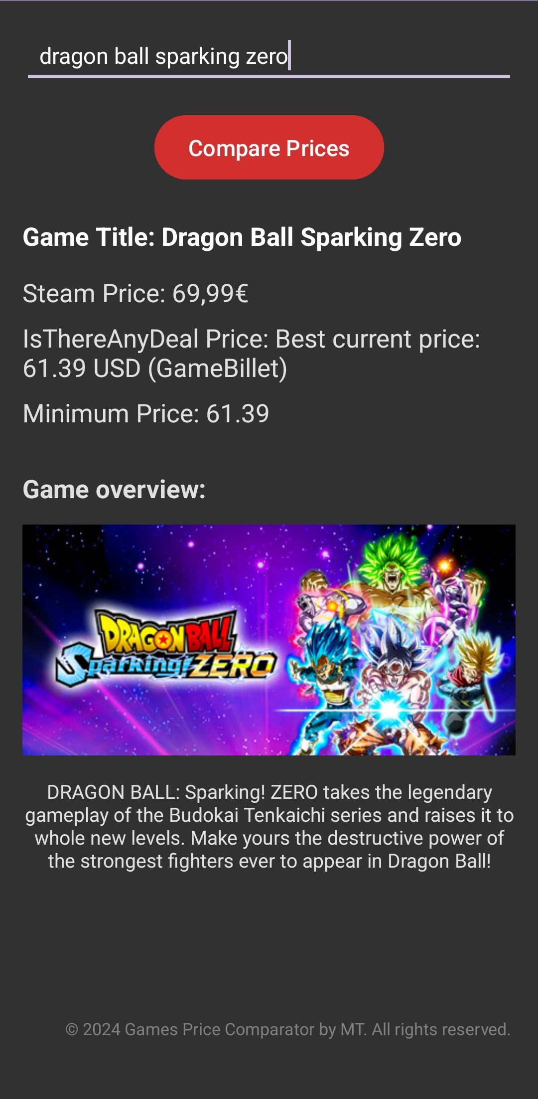 Screenshot of Sparking Zero
